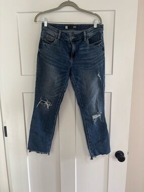 Kut from the Kloth Dark Blue Distressed Cropped Jeans